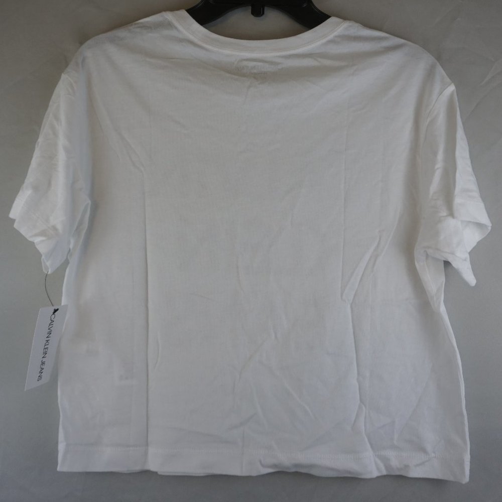 Calvin Klein XS T-Shirt Rhinestone Logo NWTags - Picture 3 of 4